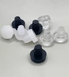 50Pcs Transparent Black Rubbber Anti Collision Hole Plugs 5mm 6mm Foot Pad Fasteners Screws Door Bumper Furniture Accessories