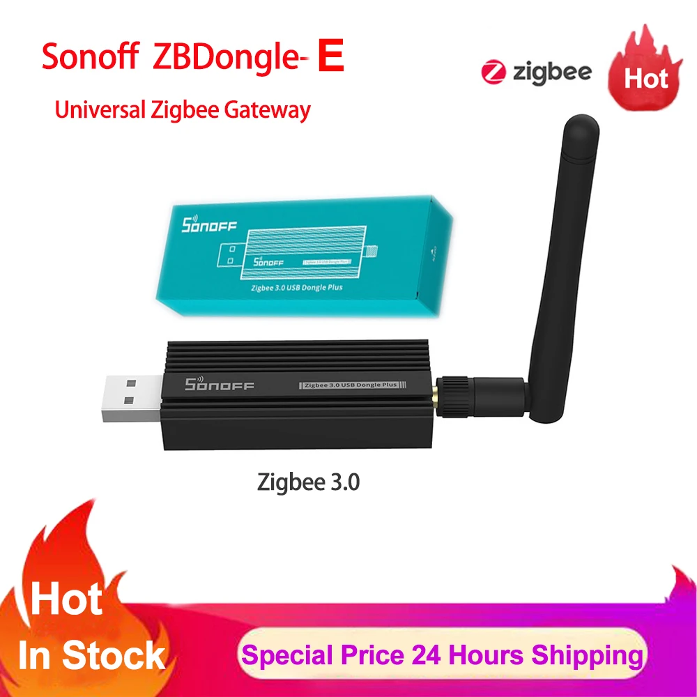 SONOFF Zigbee 3.0 USB Dongle Plus ZBDongle-E Wireless Universal Zigbee Gateway Smart Home Zigbee Hub Remote Control Support ZHA