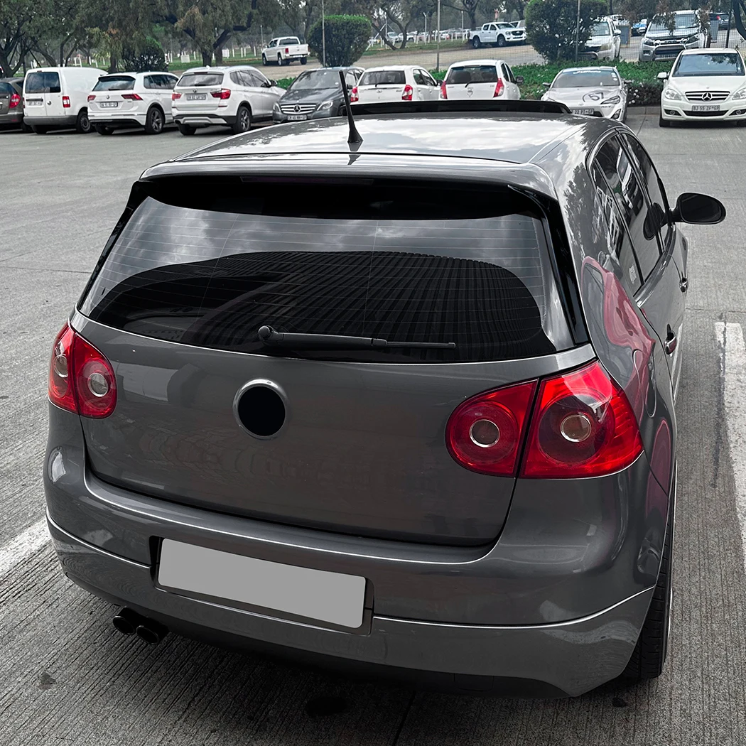 새로운 디자인 2006 2007 2008 2009 VW 폭스 바겐 골프 5 MK5 R32 GTI R 후면 사이드 스포일러 트렁크 윙 립 ABS 광택 블랙 썸네일 6