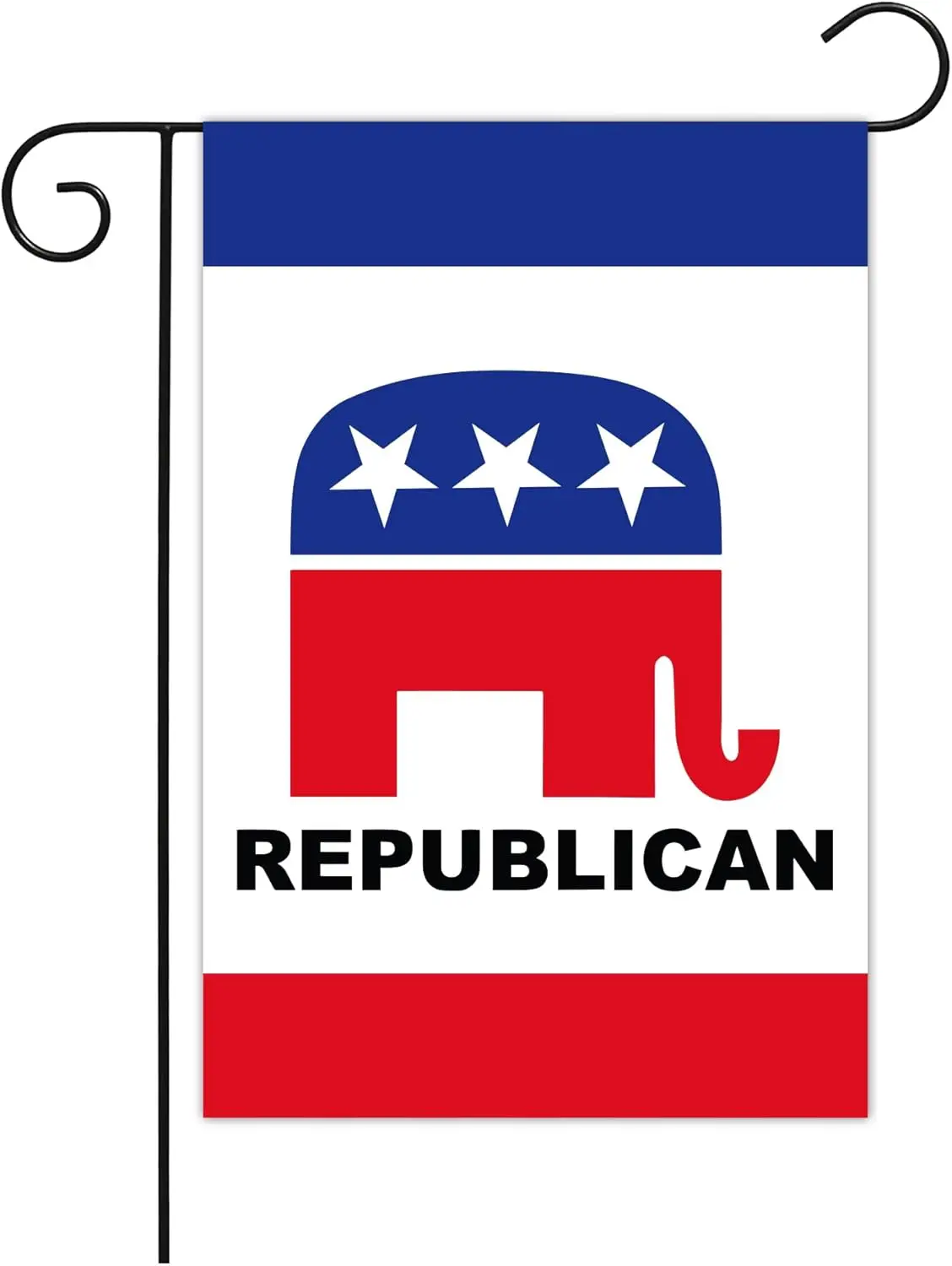 Republican Party New Garden Flag 12X18 inch Double Sided Flags White Elephant Garden Flags Vivid Color for Home Yard Festival Ou