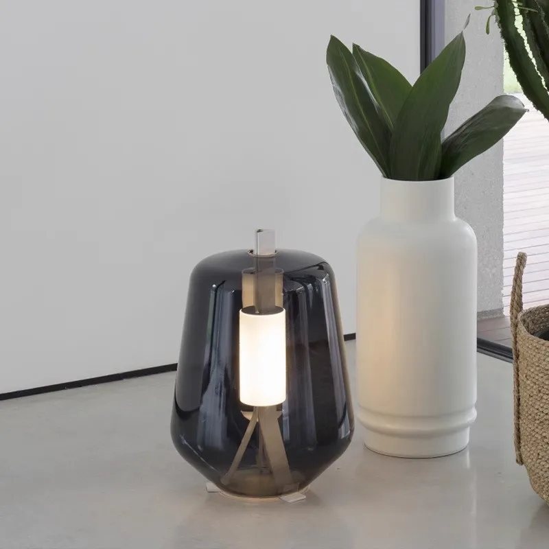 Candeeiro de mesa de vidro ornamento nórdico salão de exposições sala de estar quarto sala de jantar luz de cabeceira candeeiro de mesa de luxo
