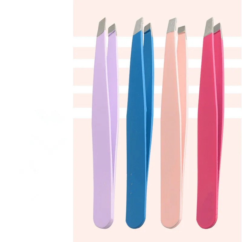 2022 Fashion Sale Eyebrow Tweezers Stainless Steel Face Hair Removal Eye Brow Trimmer Eyelash Clip Cosmetic Beauty Makeup Tool