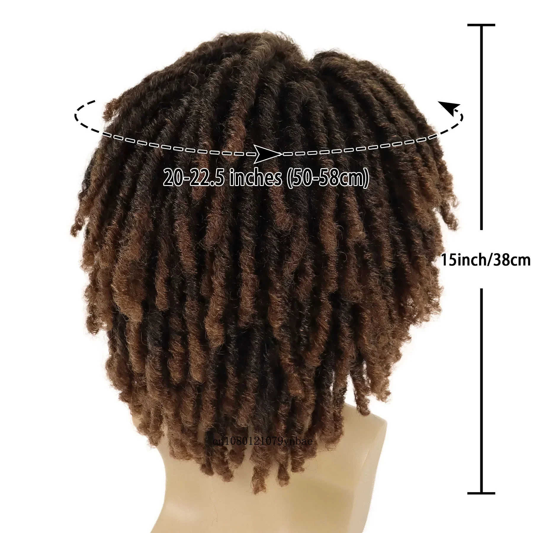 Braided Wig Men Synthetic Hair Halloween Costume Cosplay Daily Wig Curly Afro Hairstyles Disco Carnival Party DreadLock Wigs