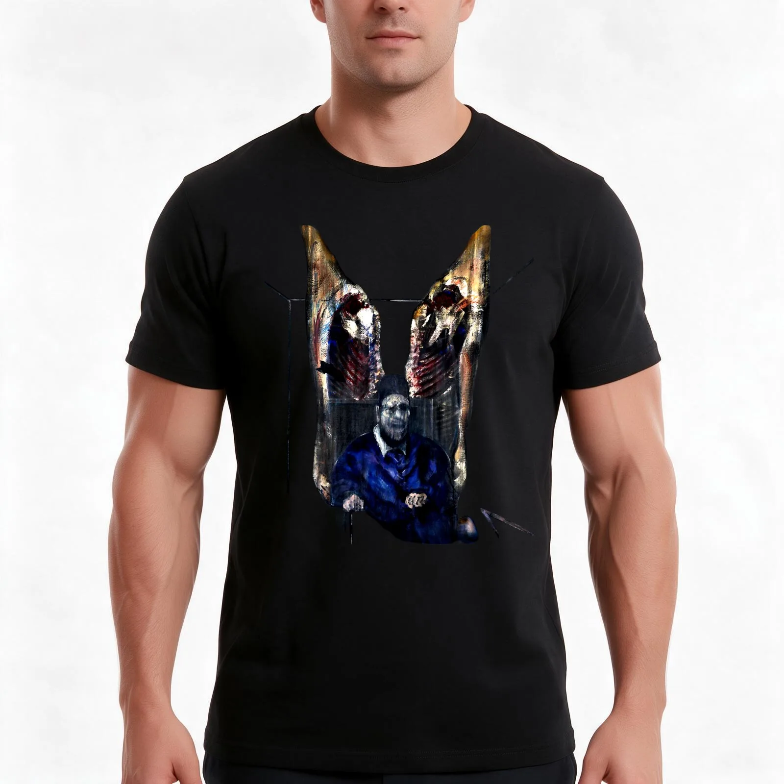 Figure with Meat Francis Bacon Painting Art lover gift t shirt or mask Men T Shirt man t shirt summer