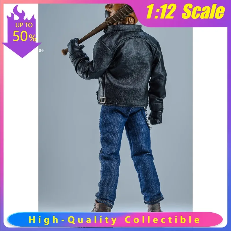 

In Stock 1/12 Scale Male Soldiers Black/brown Pu Leather Coat with Zipper Motorcycle Clothes Model for 6'' Toy Figures Body DIY