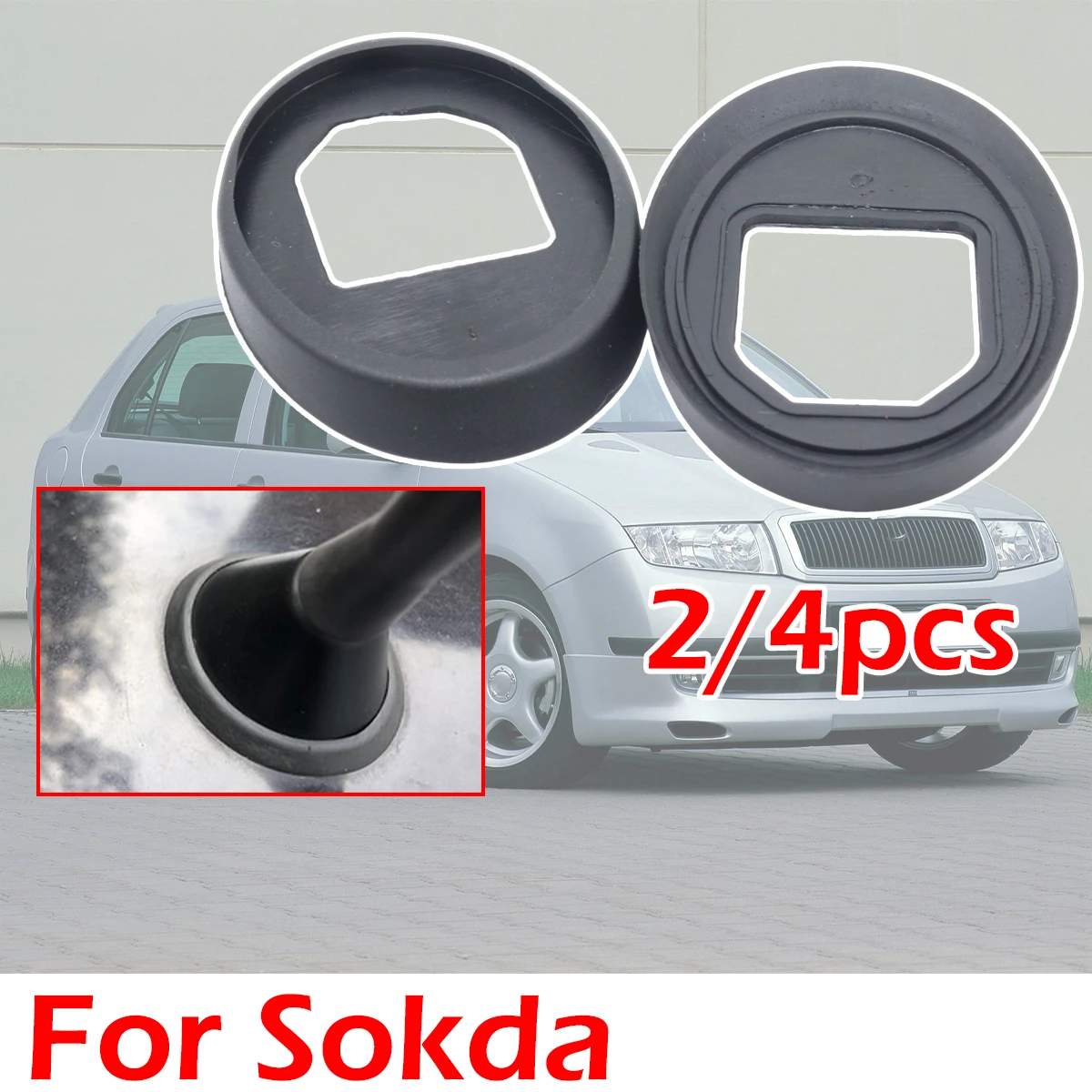

2/4pc Roof Mast Whip Aerial Antenna Rubber Base Gasket Seal Pad For Sokda Fabia Octavai II I Roomster Superb I II Yeti Toyota