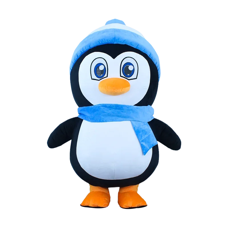 Inflatable Cartoon Penguin Mascot Costume Cute Apparel Party Carnival Fancy Macot Dress Christmas Cosplay Mascot Costume