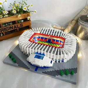 Madrid Futebol Stadium DIY -Baublöcke Set 3D Model Realistic Sport Fan Home Decoration Kit Bildungsversammlung Spielzeug Spielzeug 10 Hauptverkaufsstadion Lego Stadium - №6