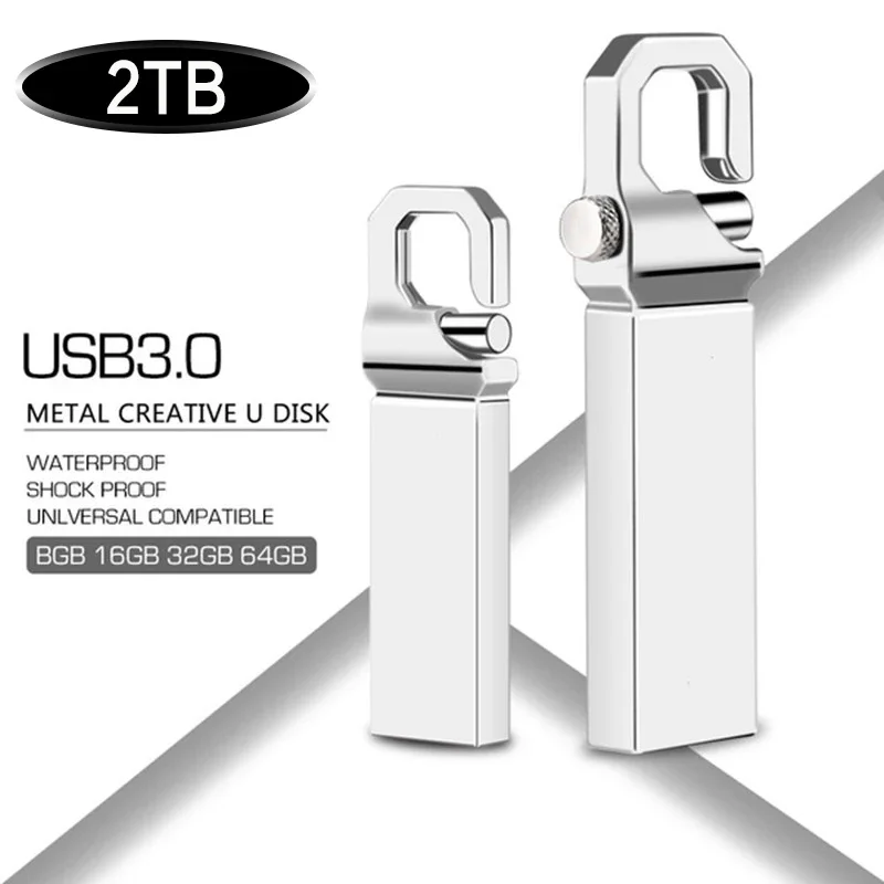 

NEW usb flash drive 2TB pen drive pendrive флешка 2TB metal u disk memoria cel usb 3.0 stick gift for phone /PC/Car/TV free logo