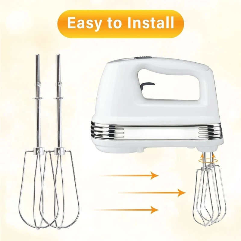 Set of 2 Electric Mixer Heads Handheld Egg Beater Heads Stainless Steel Egg Mixer Accessories Egg Beater Part Dropship