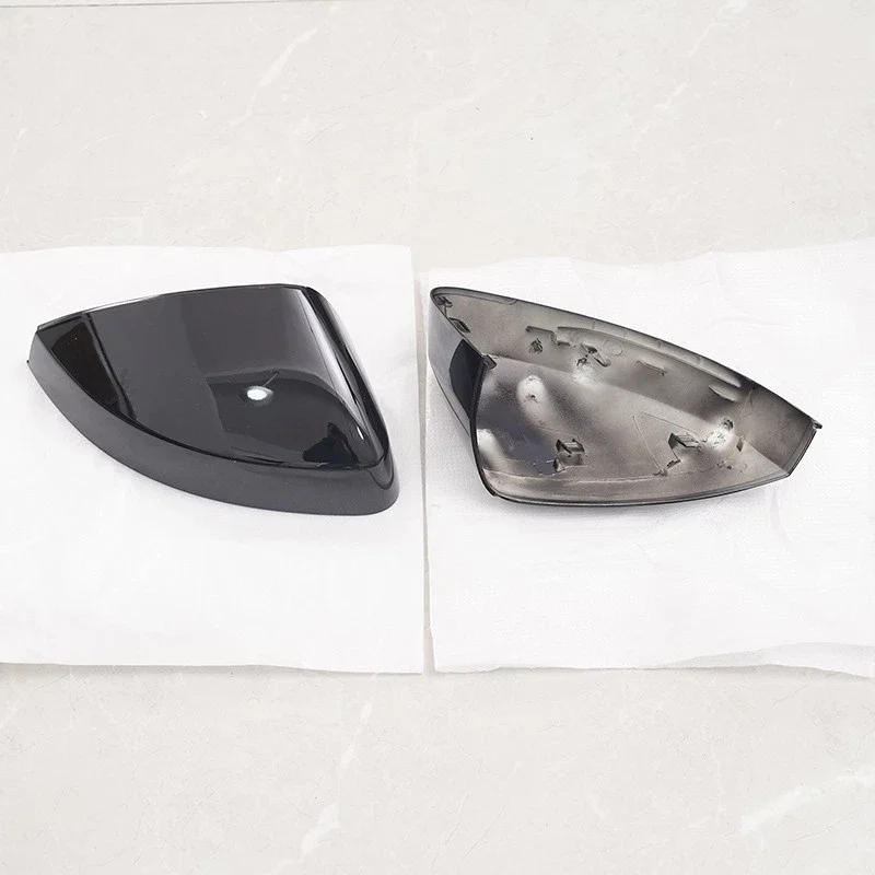 Glossy Black Side Wing Mirror Caps Covers For Audi A3 S3 RS3 8V 2013-2019 Left Right Lane Assist Pair