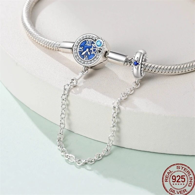 925 Sterling Silver Colorful Beaded Bracelet Women\'s Original Love Bowknot Rose Bracelet Diy Jewelry Gift Anniversary