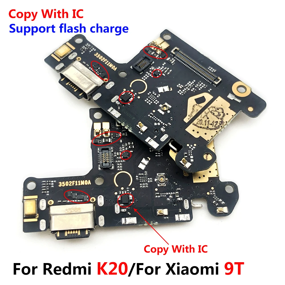 

5Pcs/Lot，NEW USB Charging Port Mic Microphone Dock Connector Board Flex Cable Repair Parts For Xiaomi Mi 9T Pro Redmi K20