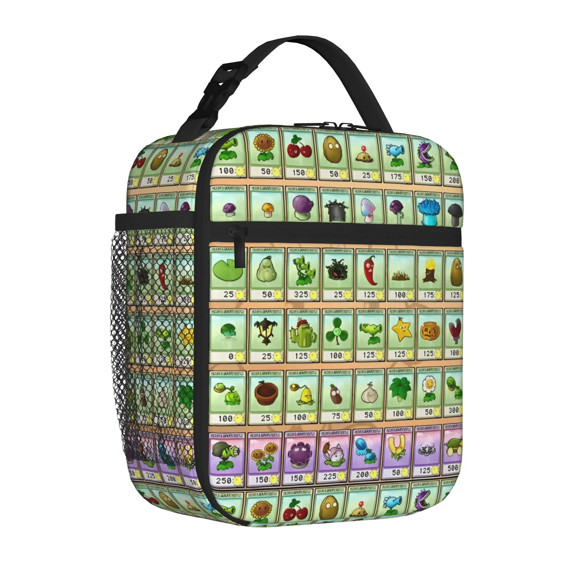 Plants Video Game Zombies Funny Merch Insulated Lunch Bag Office Food Box Portable Cooler Thermal vegetable Print Lunch Boxes