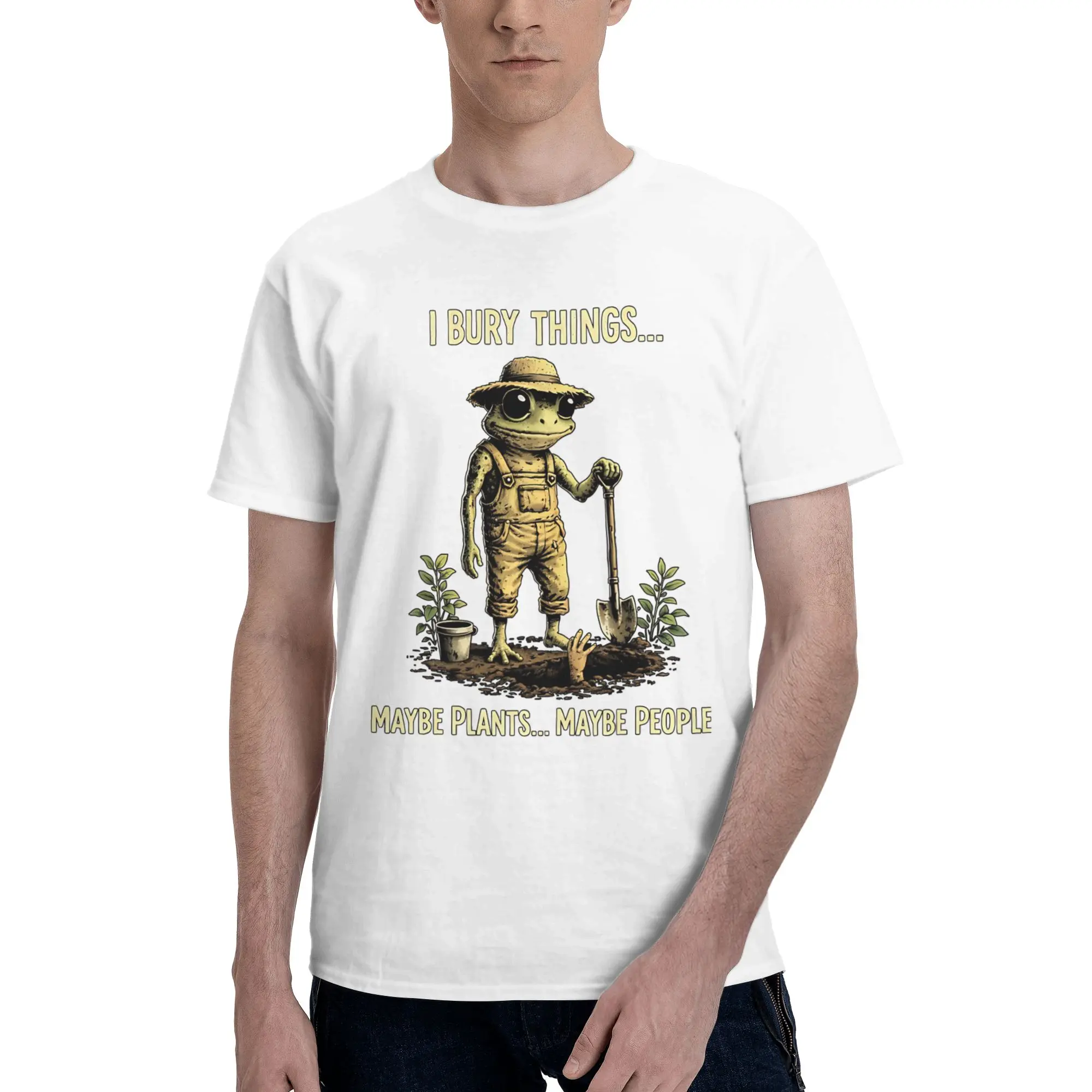 I Bury Things Maybe Plants Maybe People Frog Merch Men Women T Shirts Cotton Tee New Arrival  T-shirt Clothing