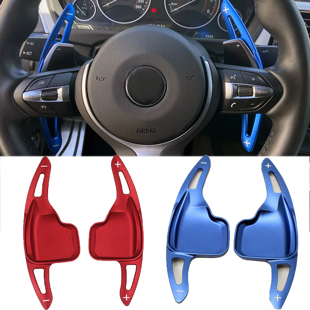 2Pcs Car Steering Wheel Shift Paddles For BMW F30 F31 F32 F10 F20 F22 F15 F16 X1 X3 X4 X5 X6 Gear Shift Shifter Extension