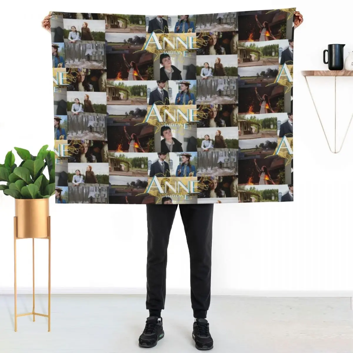 

Anne with an E Collage Throw Blanket Plush Fuzzy Cozy Blanket for Couch Sofa