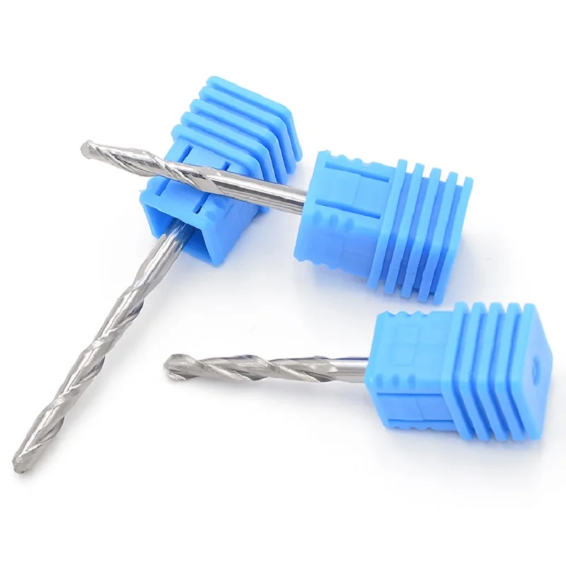 Tungsten Carbide Engraving Tools Sets/ 3.175mm 2 Flute Ball Nosed End Mills Cutter Bits Router Bit