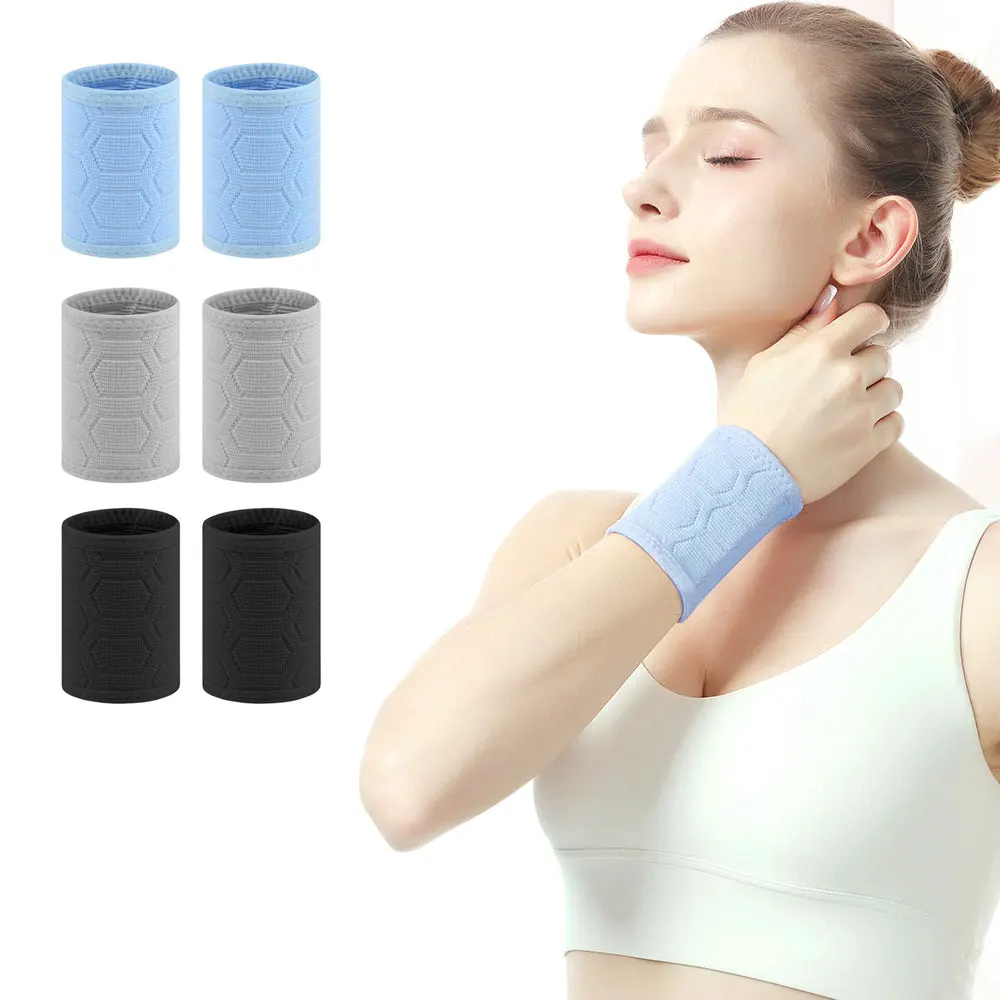 

1 Pair Wrist Sweatbands Tennis Wrist Bands Absorbent Sweat Band for Men and Women, Breathable Cotton Sweatbands for Working Out