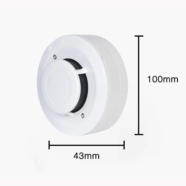 Sensor de alarma de humo fotoeléctrico, Detector de humo de cigarrillo cableado, alarma de fuego convencional, venta al por mayor