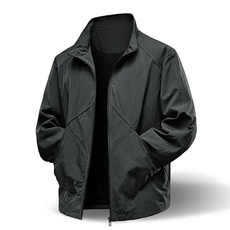 

Men's American Stand-Up Collar Casual Jacket Spring & Fall New Windproof and Waterproof Jacket Work Jacket