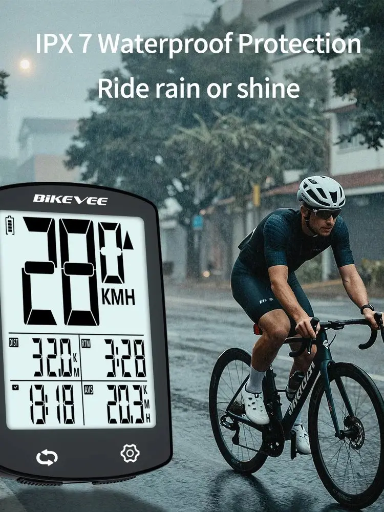 AliExpress Bikevee Type-C Wireless Bicycle Computer Digital LCD Speedometer Odometer Calorie Tester with Mount Holder for Cycling