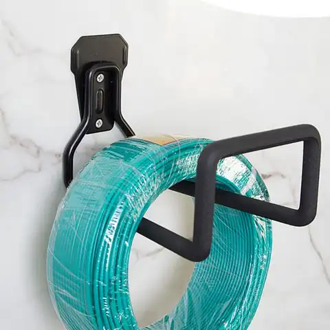Supporto per tubo da giardino in metallo Gancio per tubo dell'acqua resistente Ganci per tubo dell'acqua da giardino montati a parete Organizzatore per staffa di stoccaggio per tubo da garage
