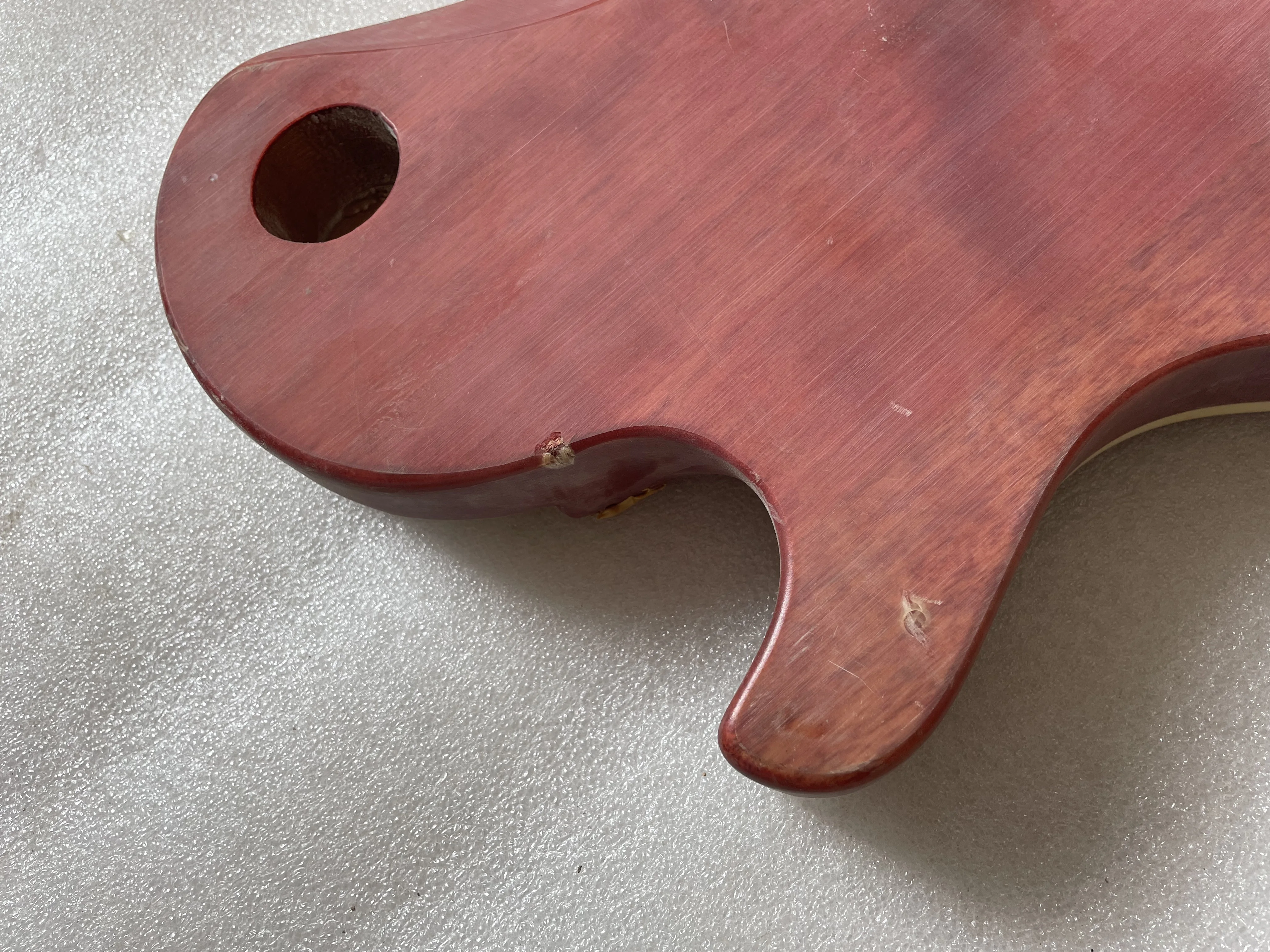 Mahogany Wood Electric Guitar Body Kit, DIY G Style, Barrel, Parts, Unfinished Stock, Defective L P Style