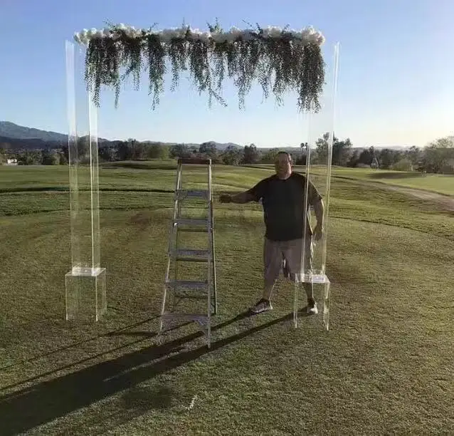 Hochzeit Party Supplies Transparenter Hochzeitshintergrund Blumenkranz Bogen