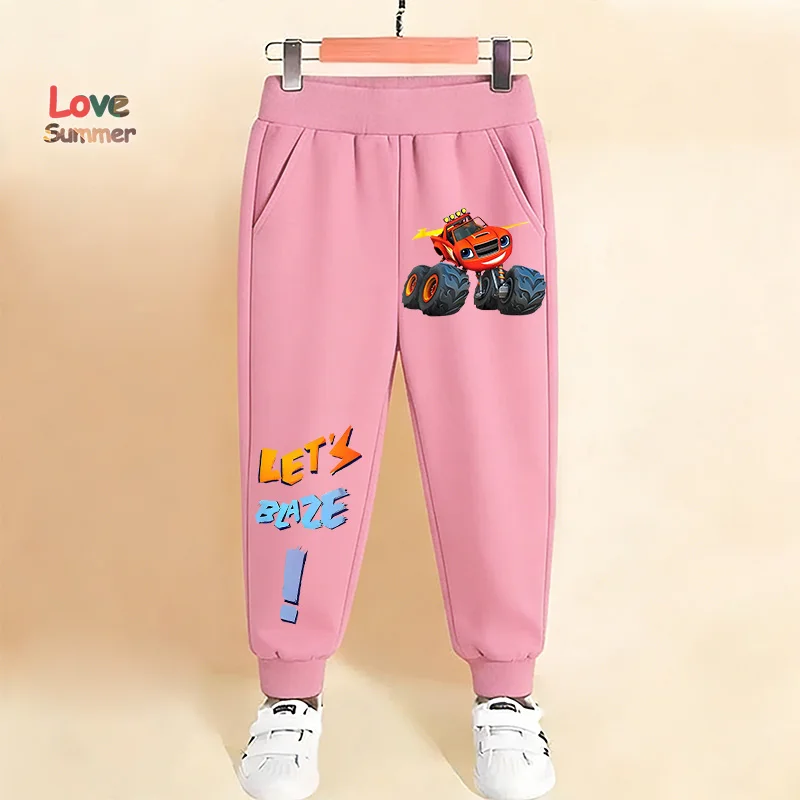 pantaloni per ragazzi Blaze pantaloni per bambini Monster Machines stampa Pantaloni per bambini Pantaloni sportivi Abbigliamento casual per bambini 4-14 anni Regalo di compleanno
