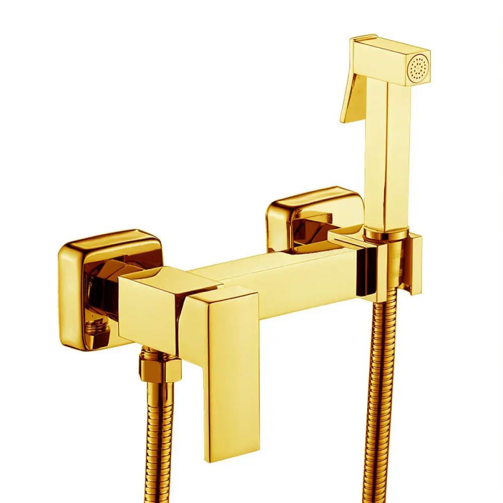 Concealed Bidet Applicator Kit Brass Hot Cold Water Mixing Valve Toilet Hygiene Cleaning Bathroom Sanitary Shower Tool