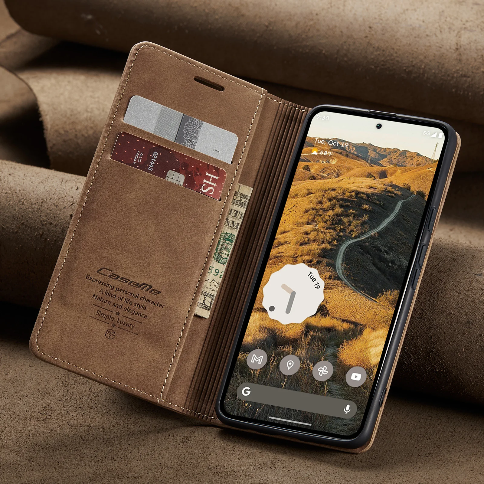 Business Retro Leather Phone Case for Google Pixel 10 9 8 Pro XL 10A 9A 8A 7 5G Luxury Magnetic Fip Card Slot Wallet Cover view 4