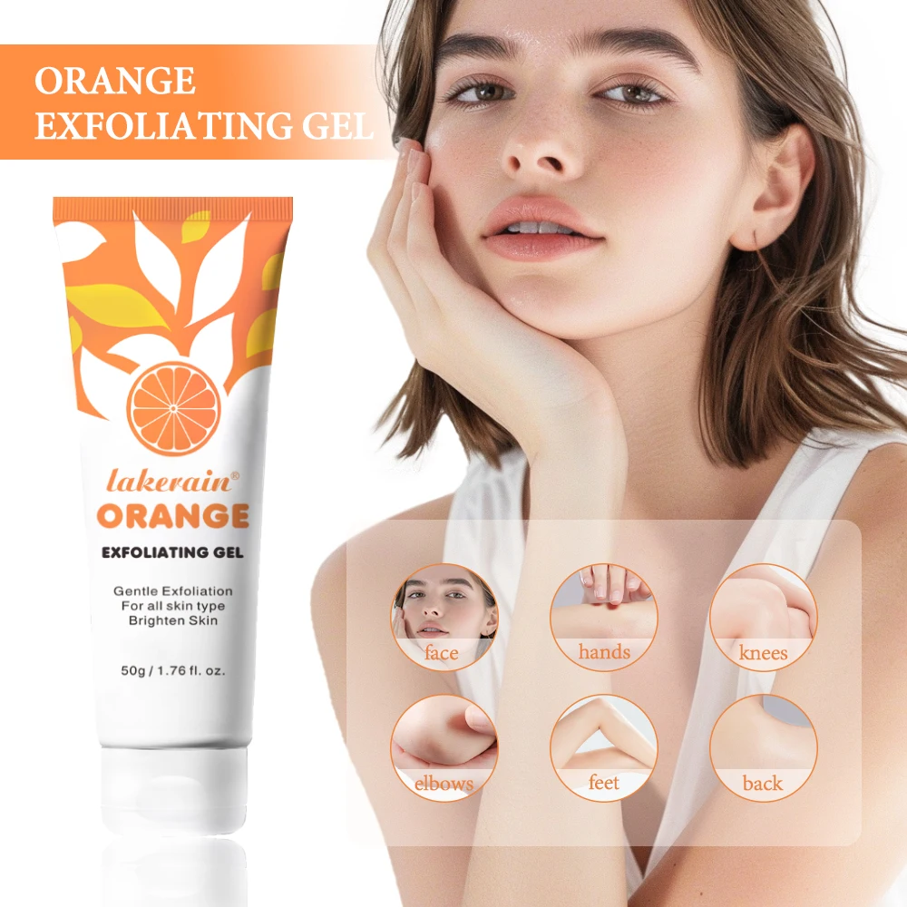 

50ml Orange Exfoliateing Gel Dead Spot Remover Brighten Peeling Gentle Repair Scrub Whiten Hydrating Moisturizer Women Skin Care