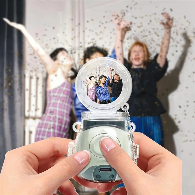 -A89Z Transparent Für Instax Pal Schutzhülle Anti-Scratch Anti-Fall Vollständige Abdeckung Shell Mit Selbst-Shooting Spiegel