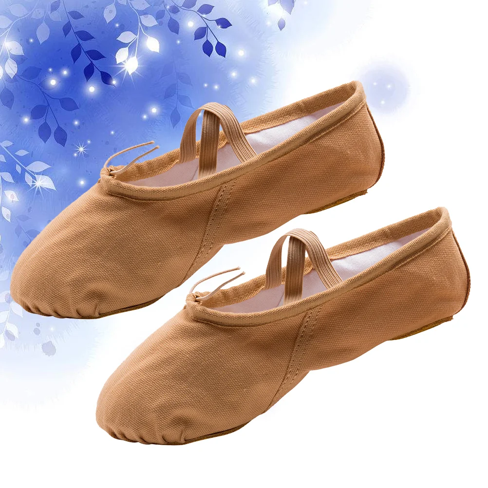 

1 Pair Fashion Sole Ballet Shoes Ballet Dance Practice Shoes Yoga Ballet Shoes for Girls Women (Light Brown Size 24 155CM, 95U