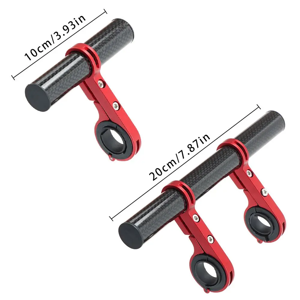 20cm/10cm Carbon Tube Bicycle Handlebar Extender Cycling Headlight Bracket Flashlight Holder Bicycle Tools  Accessories