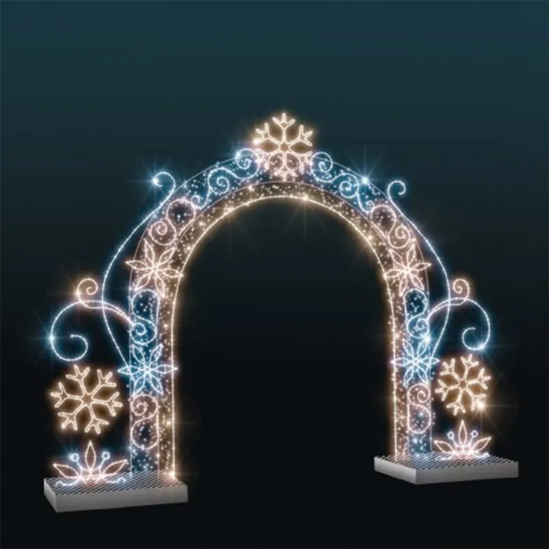 Grande arco do arco, esfera decorada, luz de rua, motivo motivo, para shopping center, cidade, jardim, parque, customizável, 3D