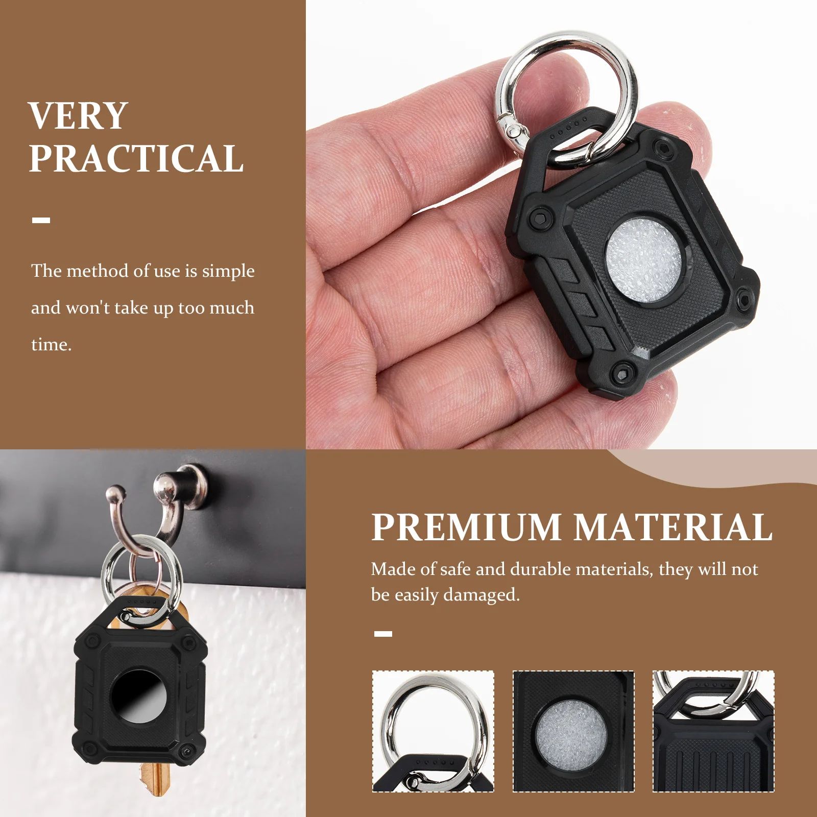 

Tracer Protective Cover Durable Anti-Lost Case Compatible for Airtags Lightweight Tpu Shockproof Sleeve Keychain