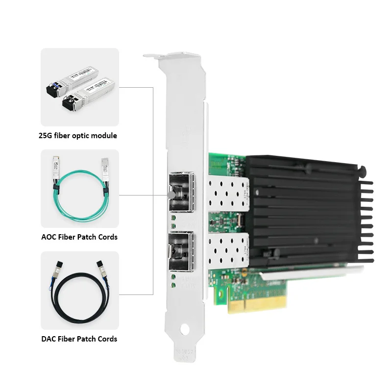 LR-LINK 1001PF-2SFP28 25Gb сетевая карта Волоконно-Оптический Ethernet адаптер с двумя портами PCI-Express NIC на основе Intel XXV710