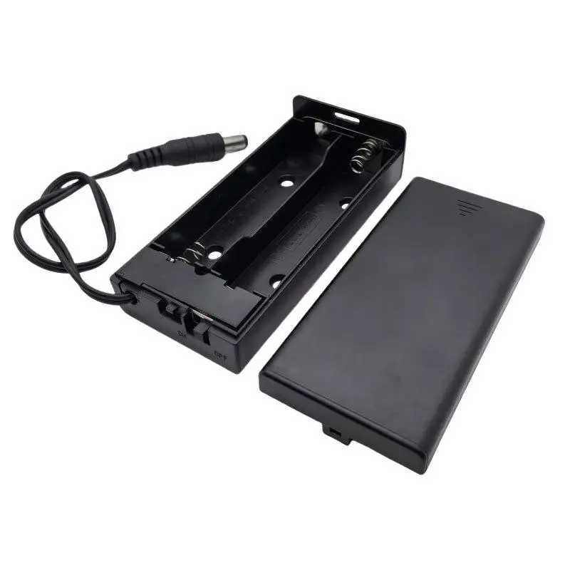 1/4Pcs 2 Section 7.4V DIY Battery Holder 18650x2 Battery Case With ON/OFF DC 5.5x2.1 Plug Battery Storage Box▪