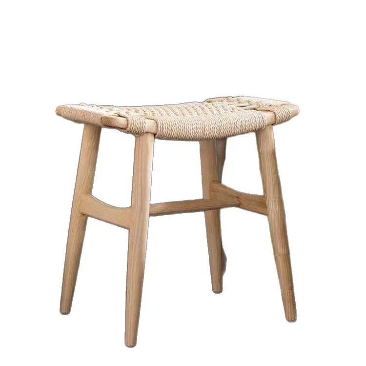 

Customizable Japanese rattan entrance entrance shoe change low stool