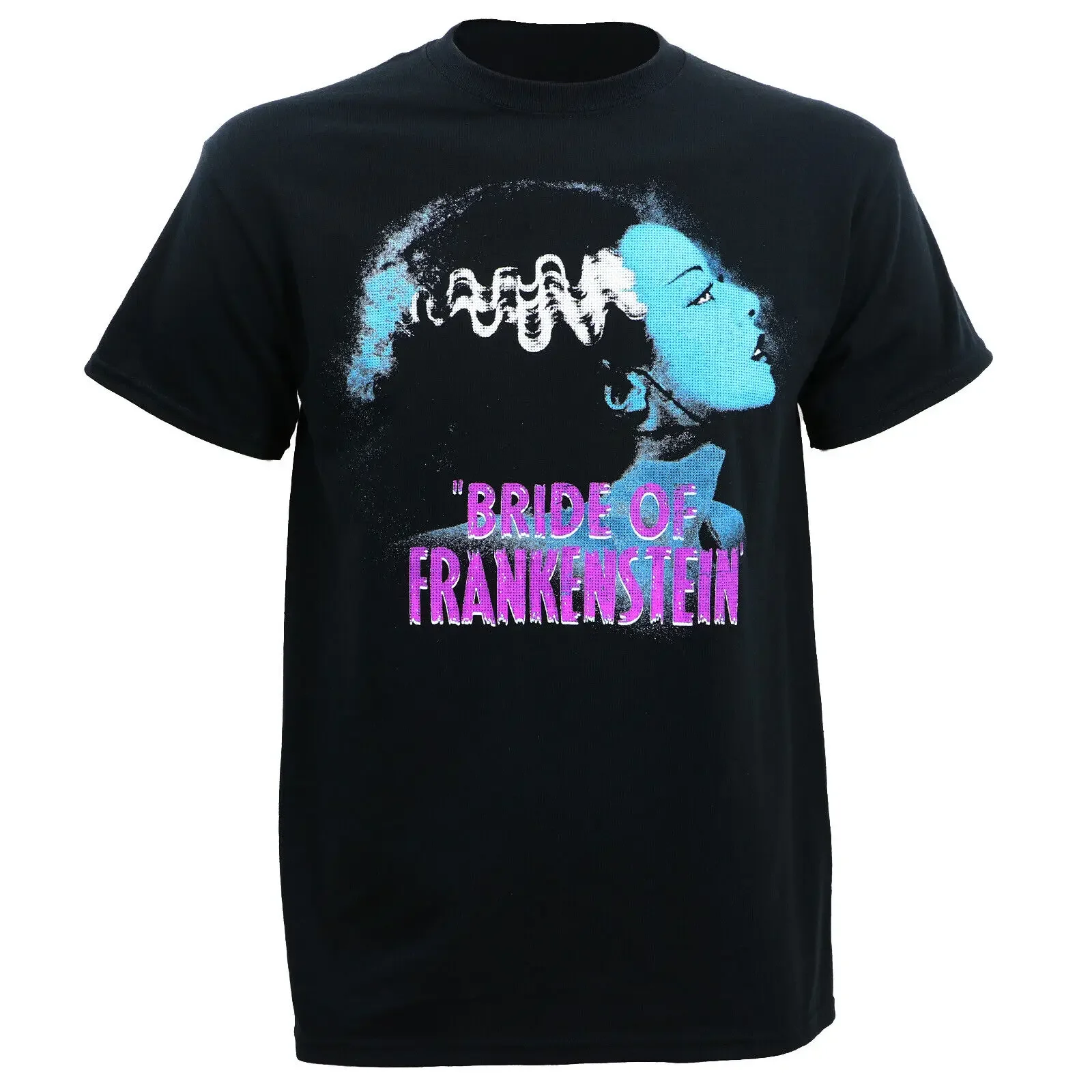 

Authentic UNIVERSAL Blue Bride of Frankenstein T-Shirt S NEW