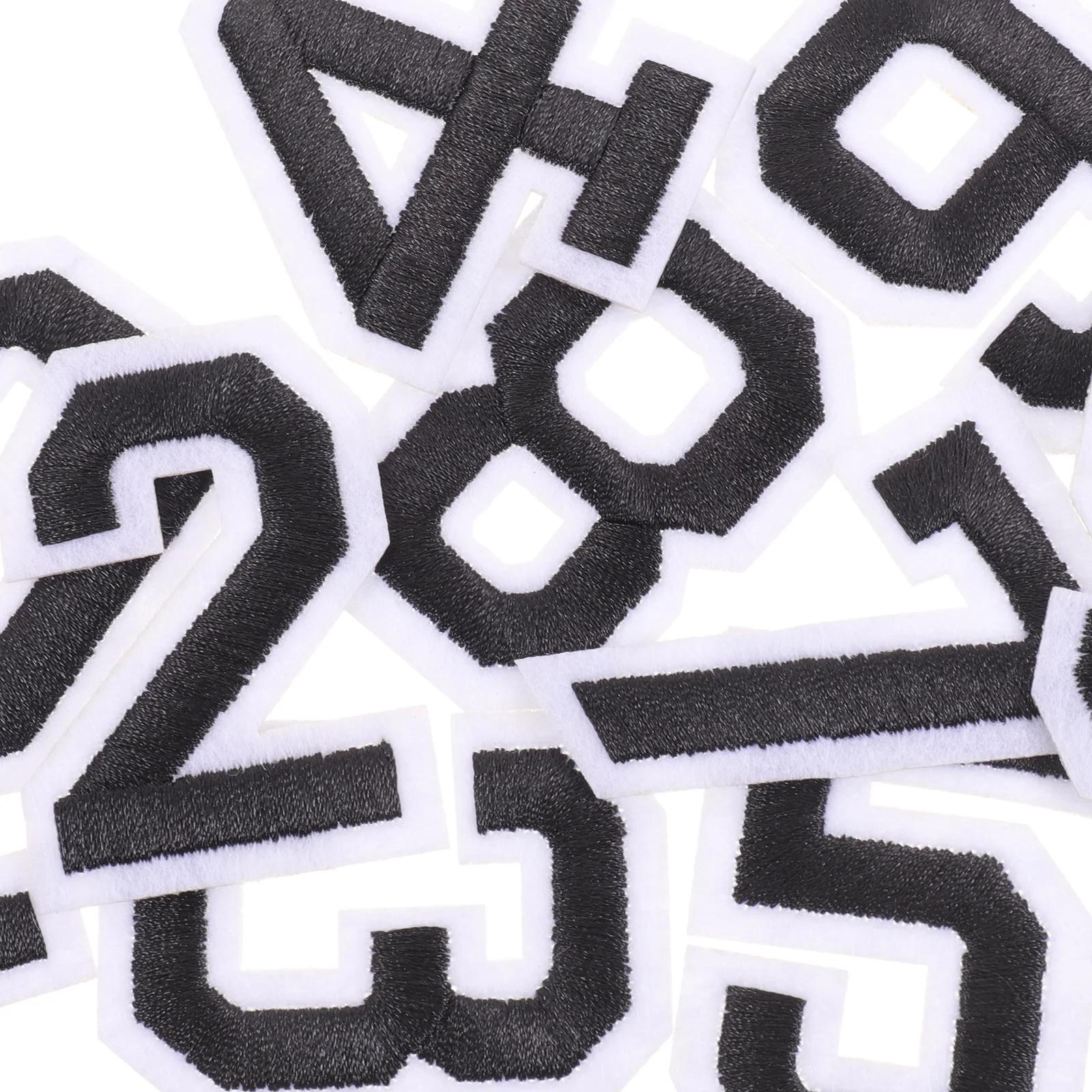 

2 set 2 Sets 0-9 Fabric Number Stickers Black White Frame Diy T-Shirt Clothing Bag Sew On Football Shirt Sports Shirt