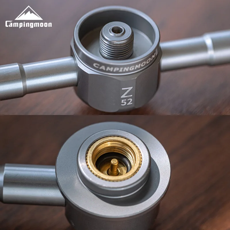 Alloy Combine Adapter Campingmoon Z52 Gas Tank Stove Lamp Adapter 2 to 1 Gas Tank Adapter