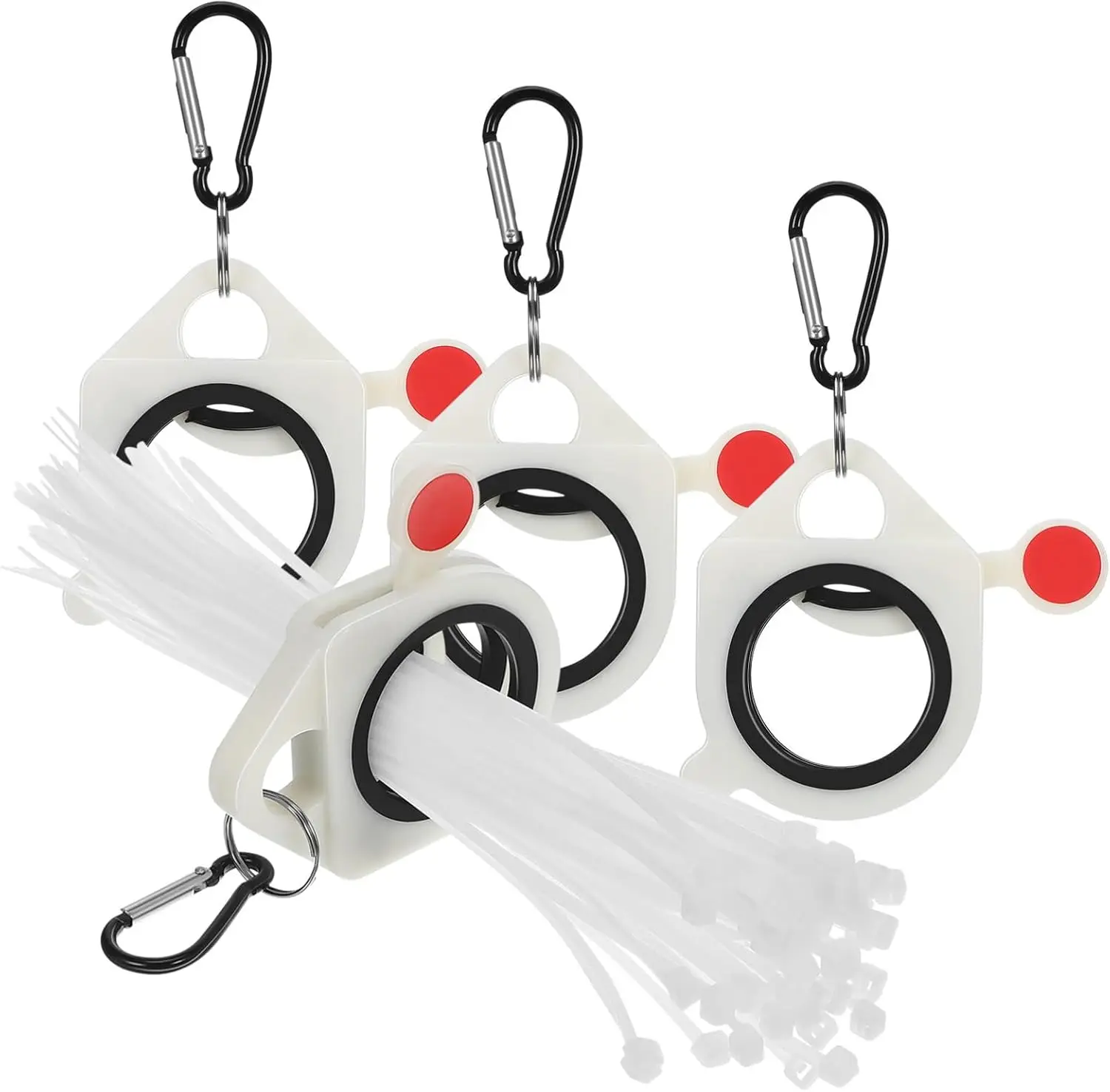 Square / Round Cable Tie Organizer Fluorescent Cable Tie Organizer Portable Storage Cable Tie Holder Cable Tie Storage Tool