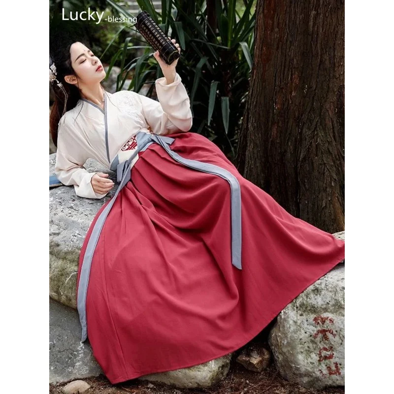 New Style Hanfu Women's Chinese Style Collared Underskirt Improved Ancient Costume Fairy Air Elegant Ancient Style Super Fairy