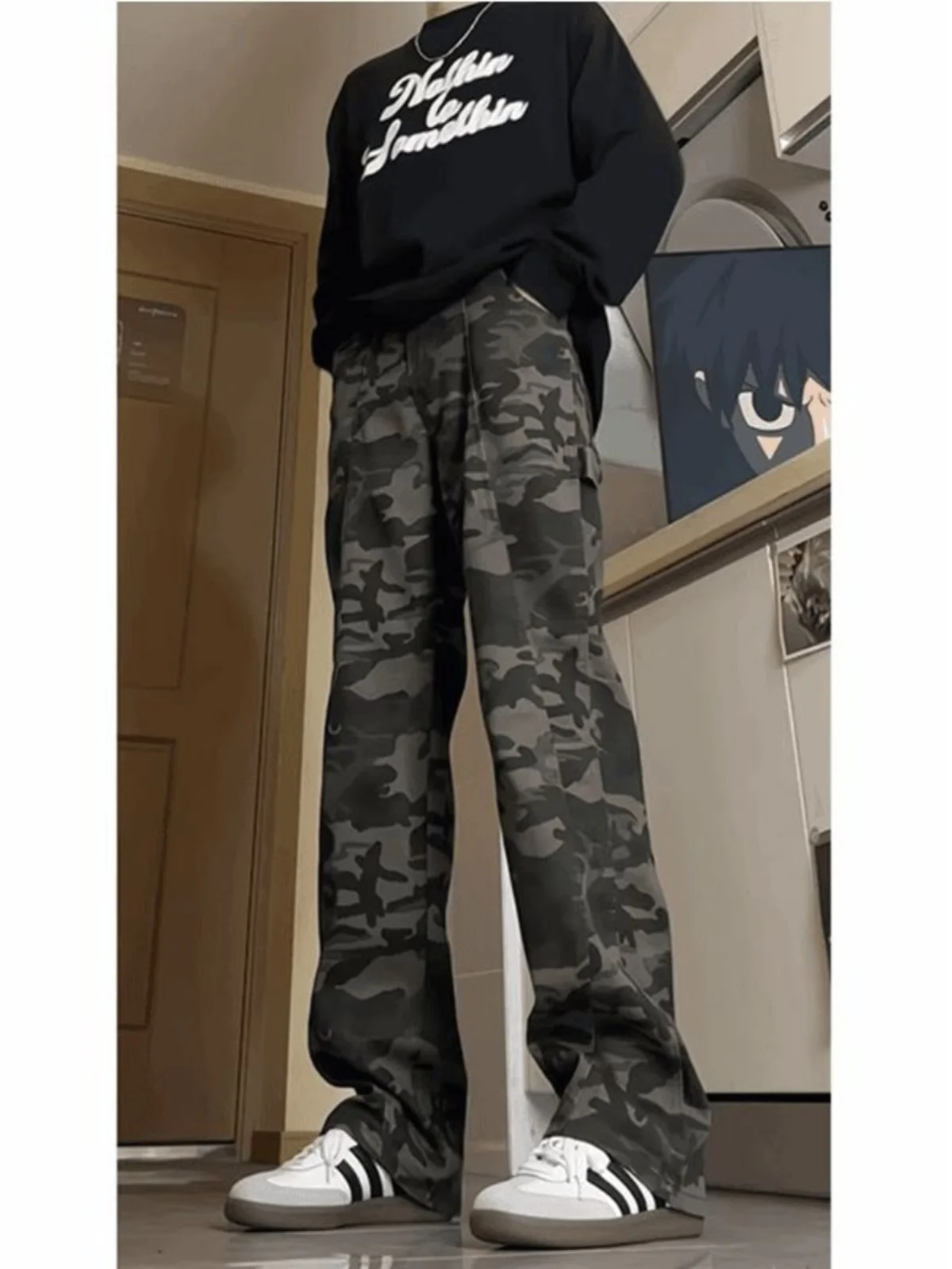 

Мужские камуфляжные рабочие брюки Cleanfit, прямые джинсы, осенние модные повседневные брюки, молодежный дизайн Vitali Woout