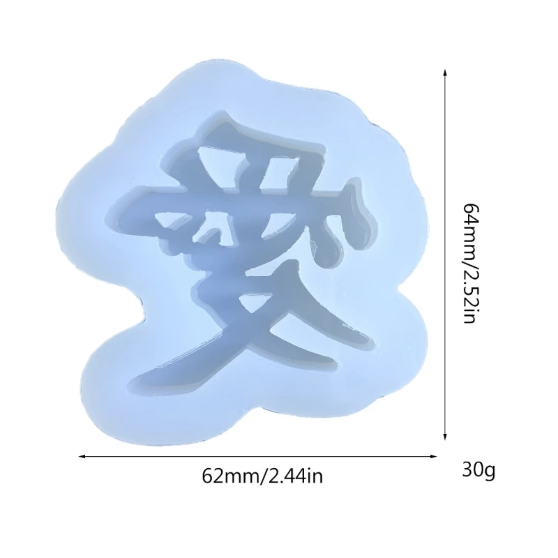 Moule d'ornement chinois d'amour, moule en Silicone d'amour pour décoration coque téléphone