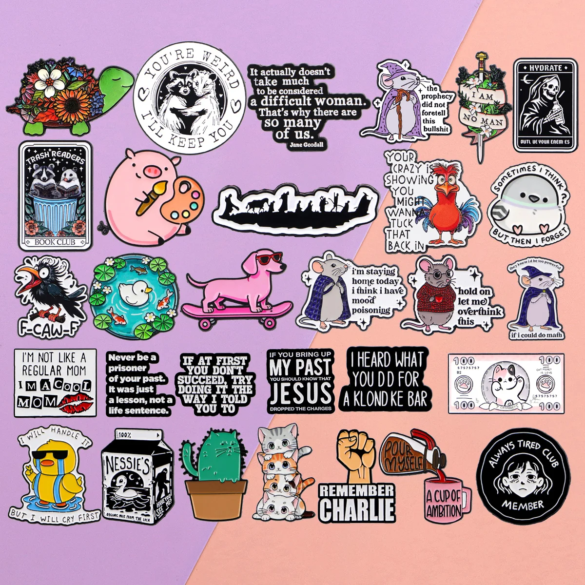 

Cute Dog Enamel Pin Cartoon Mouse Badges on Backpack Cat Duck Pig Brooches Hat Lapel Pins Cosplay Accessories Toys Gifts