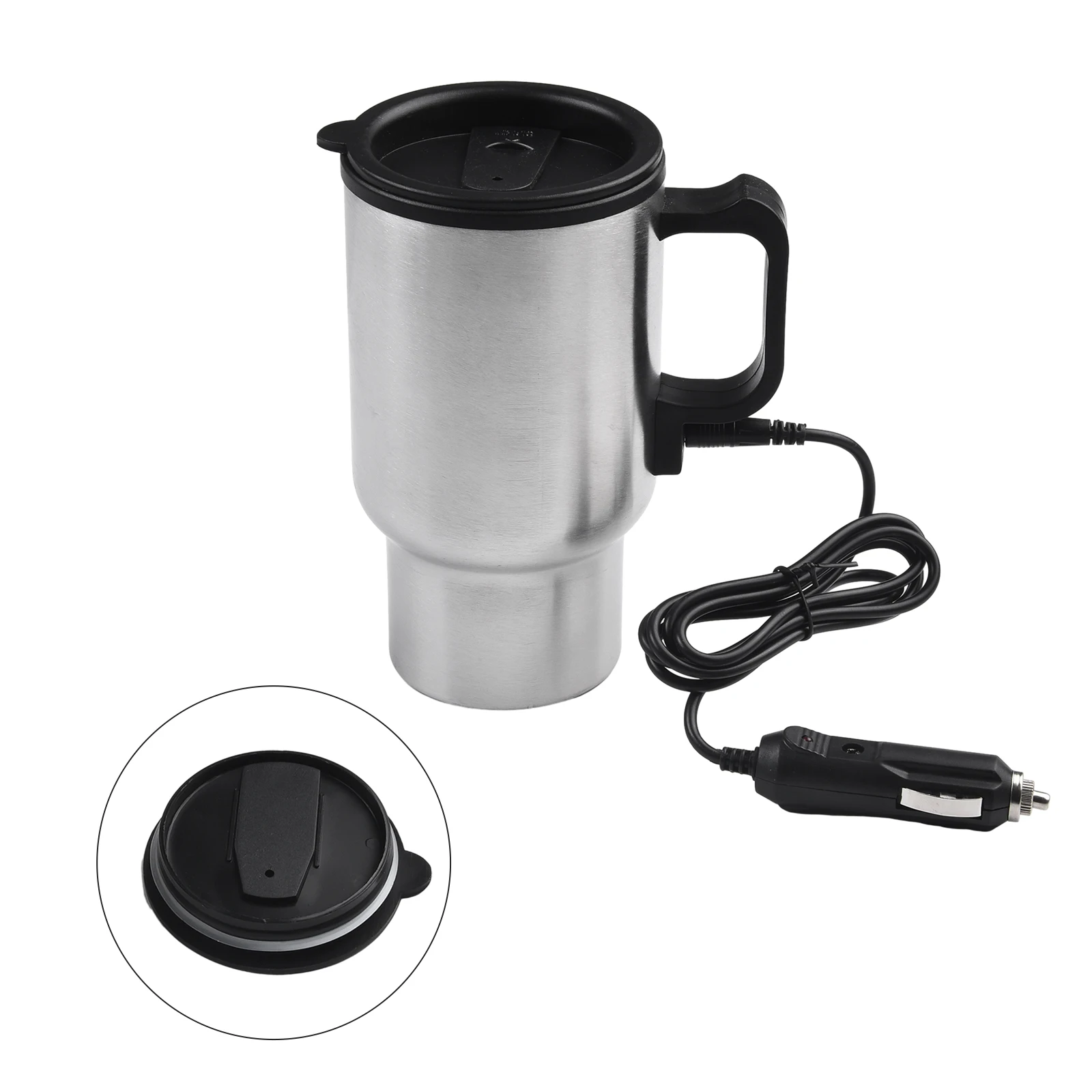 High Quality Hot New Mug 12V 120W 450ml Car Coffee Cup Electric Heated Kettle Stainless Steel Travel Water Heater